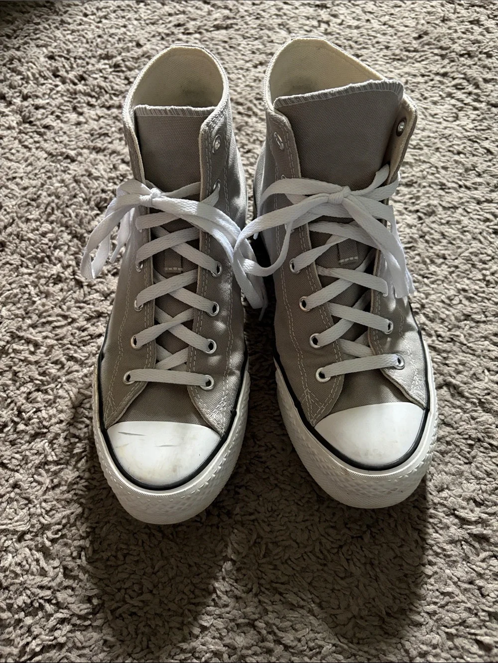 Converse Kids Grey, Platform, High-Top Sneakers